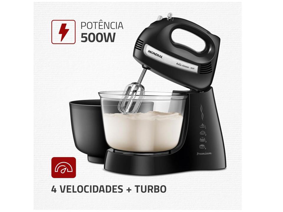 Batedeira Mondial 500W Bella Massa B-23 NP - 2