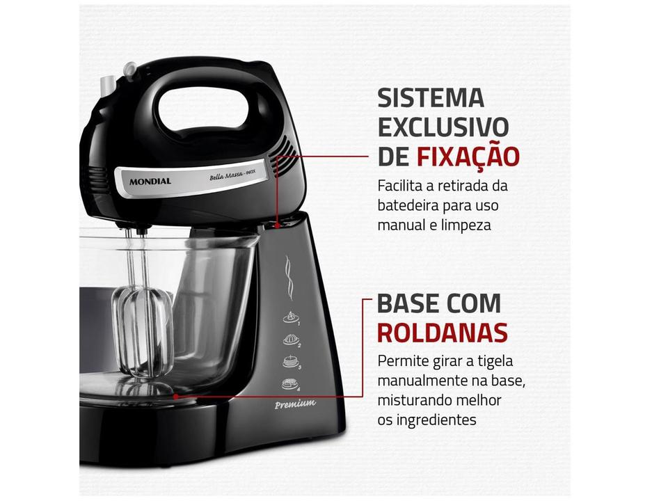 Batedeira Mondial 500W Bella Massa B-23 NP - 5
