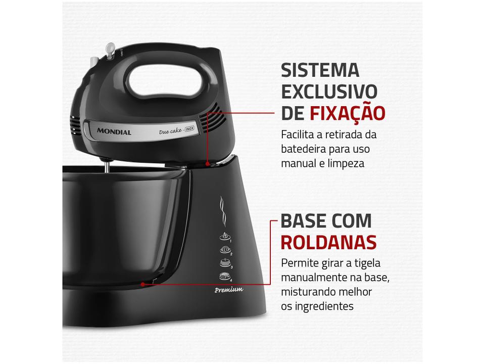 Batedeira Mondial Portátil Preta e Prata - 4