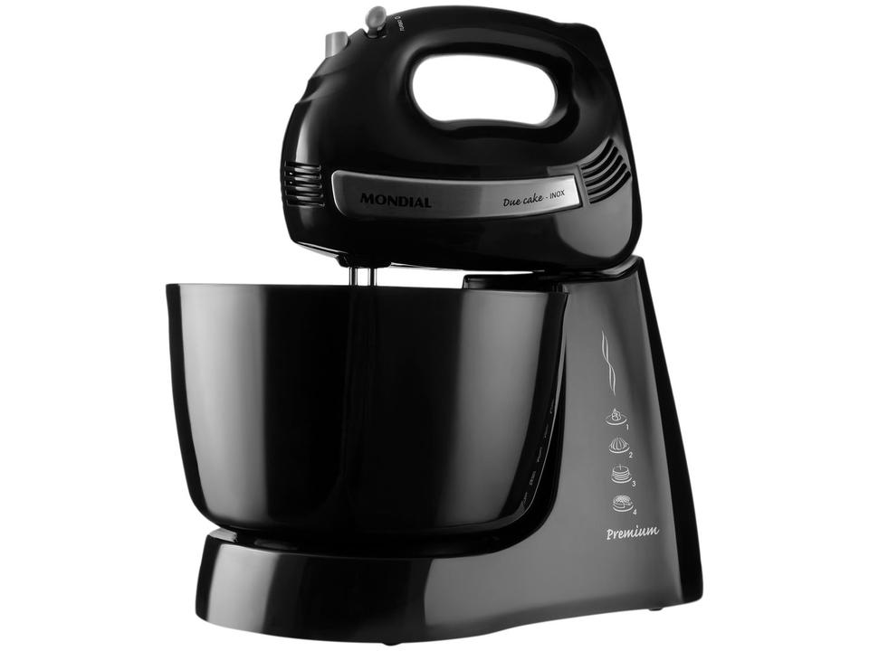 Batedeira Mondial Portátil Preta e Prata Premium B-04 NP 400W 4 Velocidades - 10
