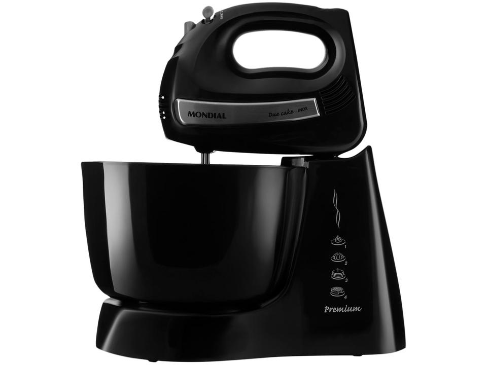 Batedeira Mondial Portátil Preta e Prata Premium B-04 NP 400W 4 Velocidades - 11