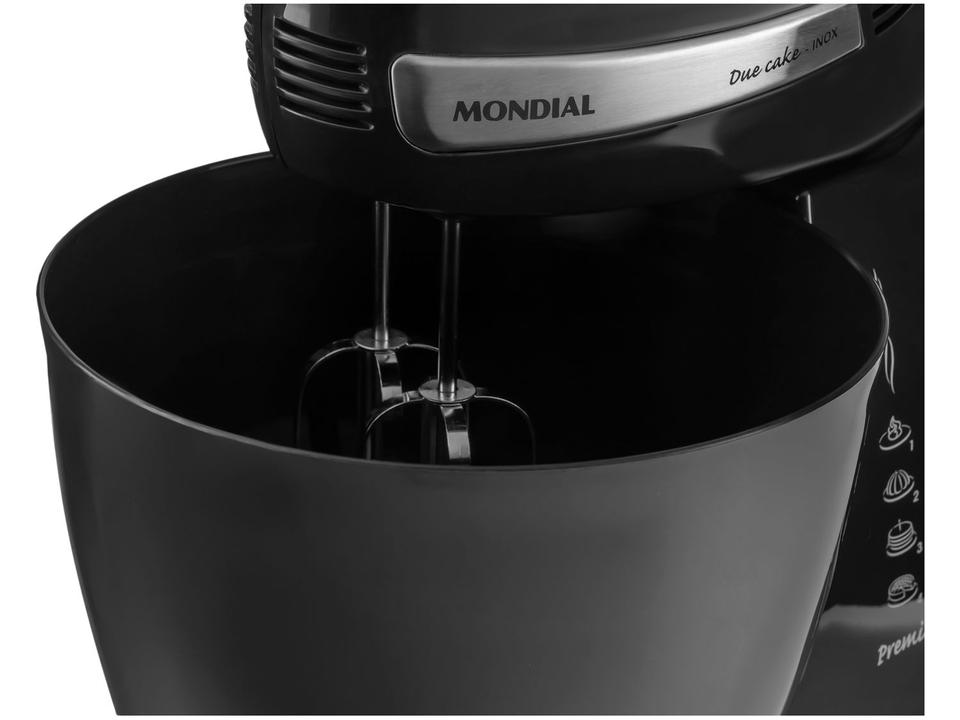 Batedeira Mondial Portátil Preta e Prata Premium B-04 NP 400W 4 Velocidades - 13