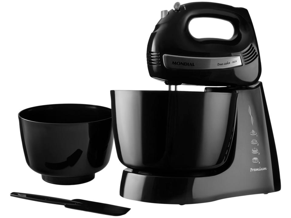 Batedeira Mondial Portátil Preta e Prata Premium B-04 NP 400W 4 Velocidades - 9