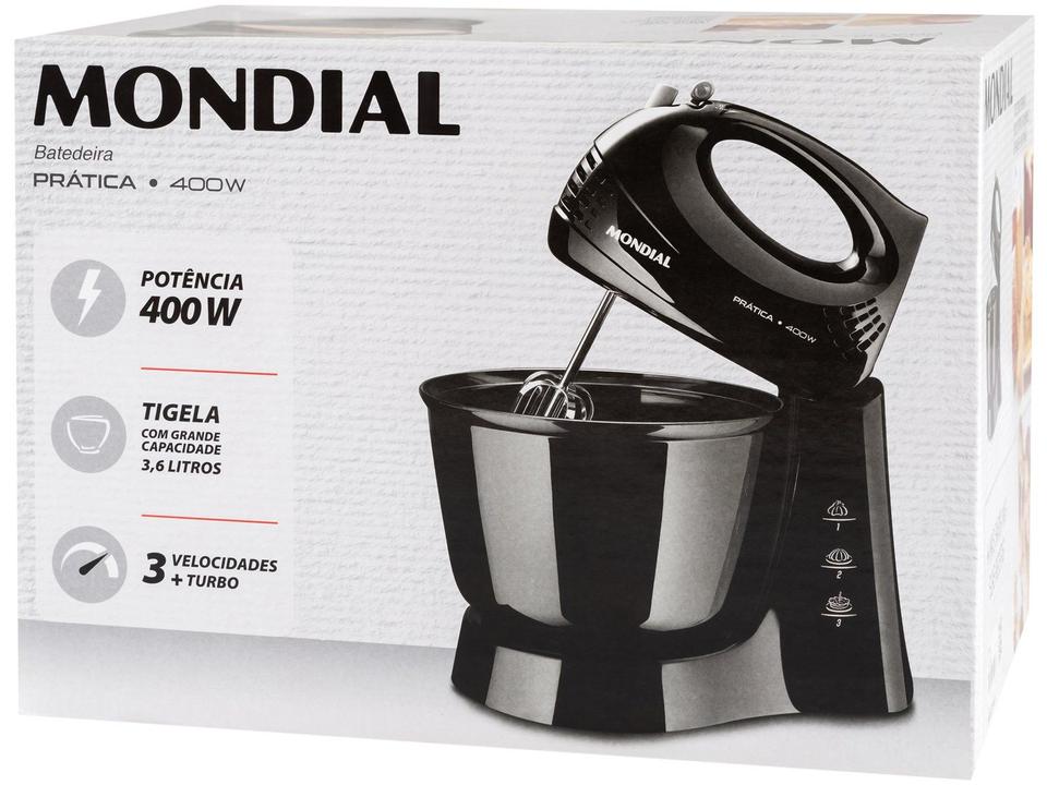 Batedeira Mondial Preta 400W Prática B-44-B - 14