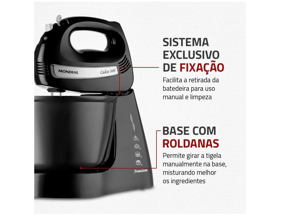 Batedeira Mondial Preta 500W Premium - 5