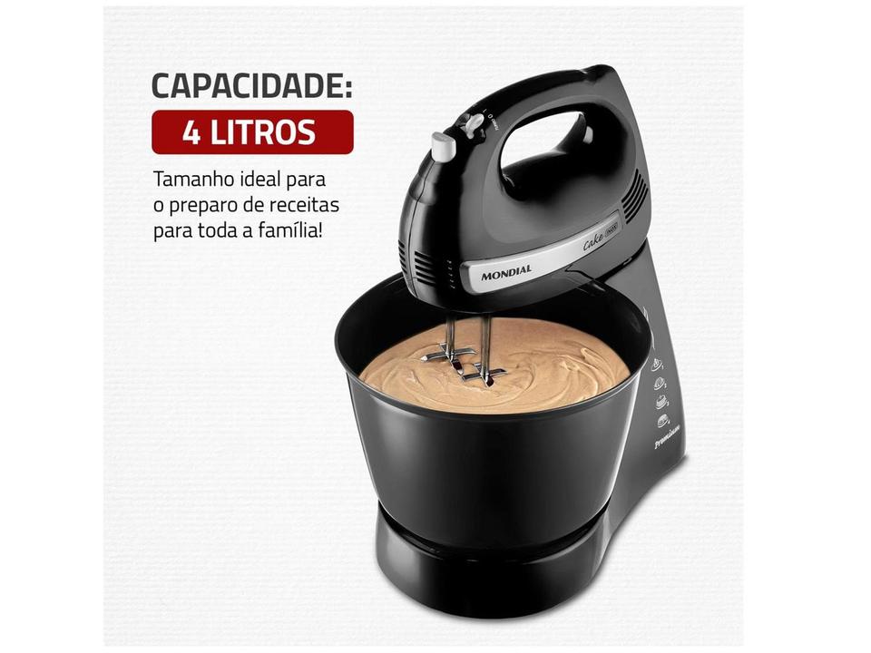 Batedeira Mondial Preta 500W Premium - 3