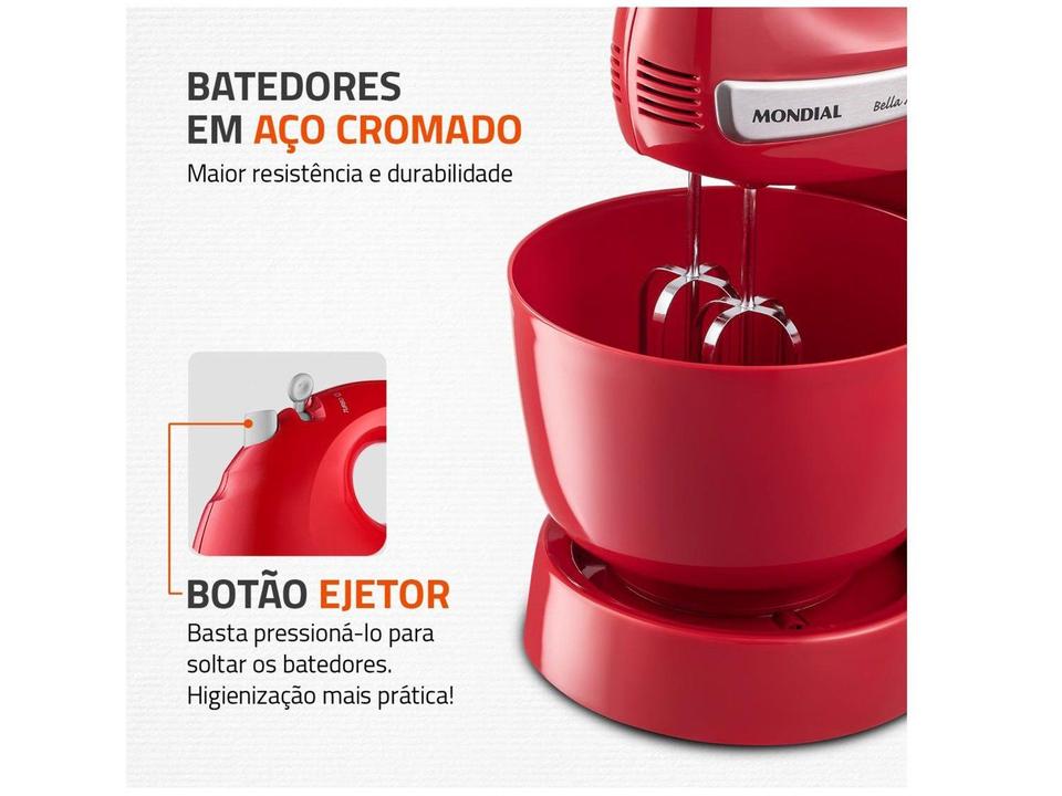 Batedeira Mondial Vermelha 500W Premium - 4
