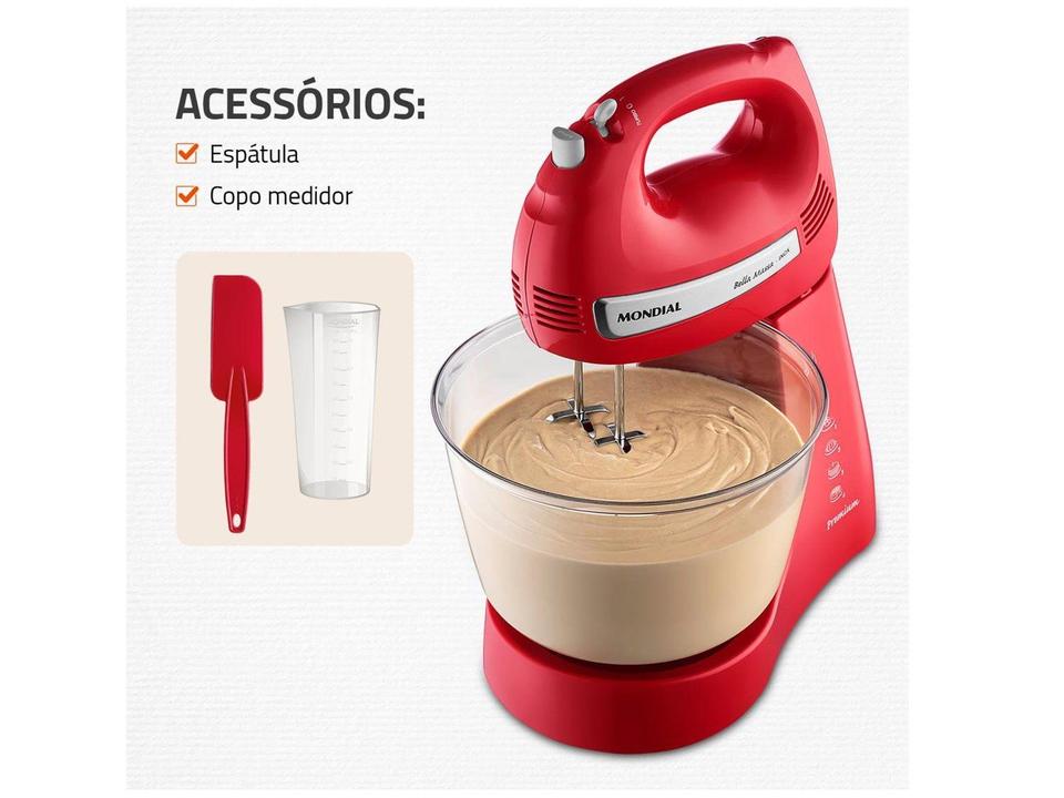 Batedeira Mondial Vermelha 500W Premium - 6