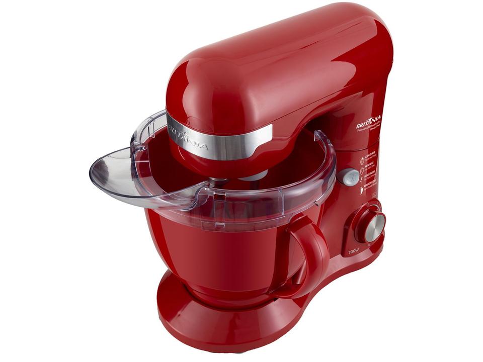 Batedeira Planetária Britânia Vermelha 700W 12 Velocidades 4,5L Turbo Power Plus BBP760VME - 5