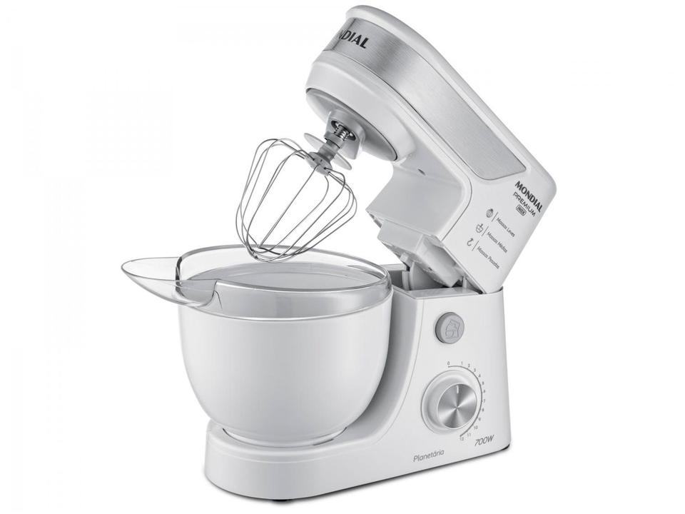 Batedeira Planetária Mondial Branco e Inox 700W - 9