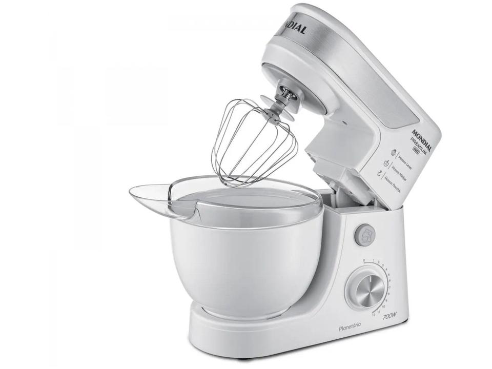 Batedeira Planetária Mondial Branco e Inox 700W - 11