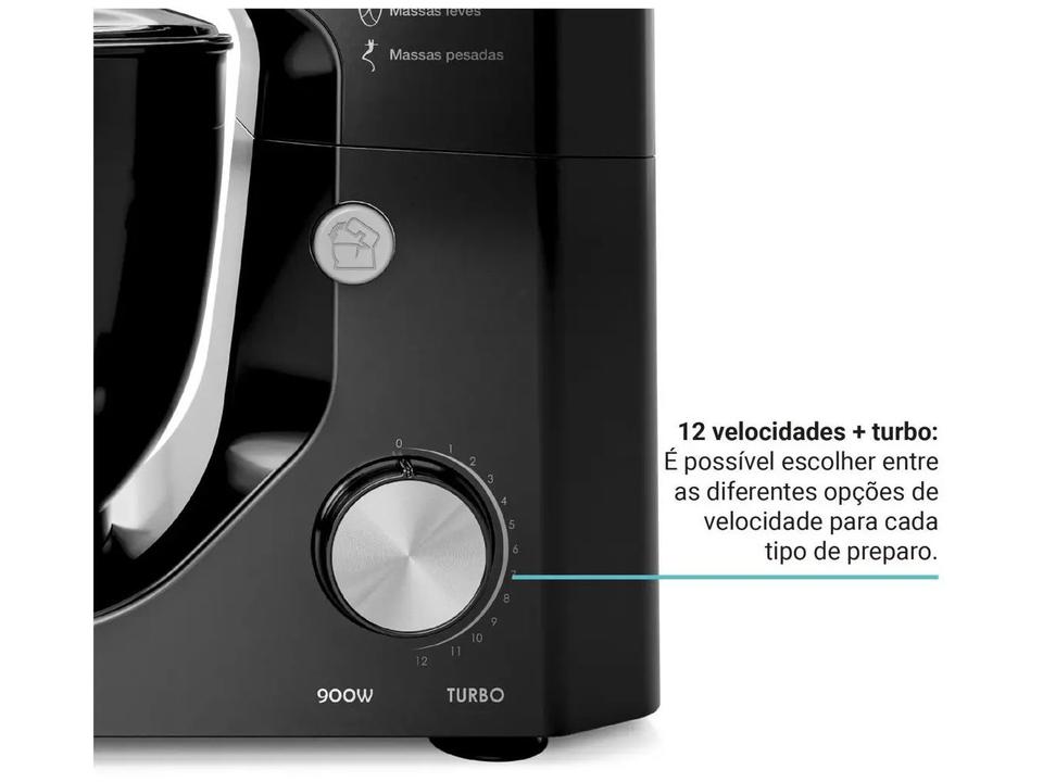 Batedeira Planetária Philco Preta 800W 12 Velocidades 5 Litros PBP90A 103401154 - 2