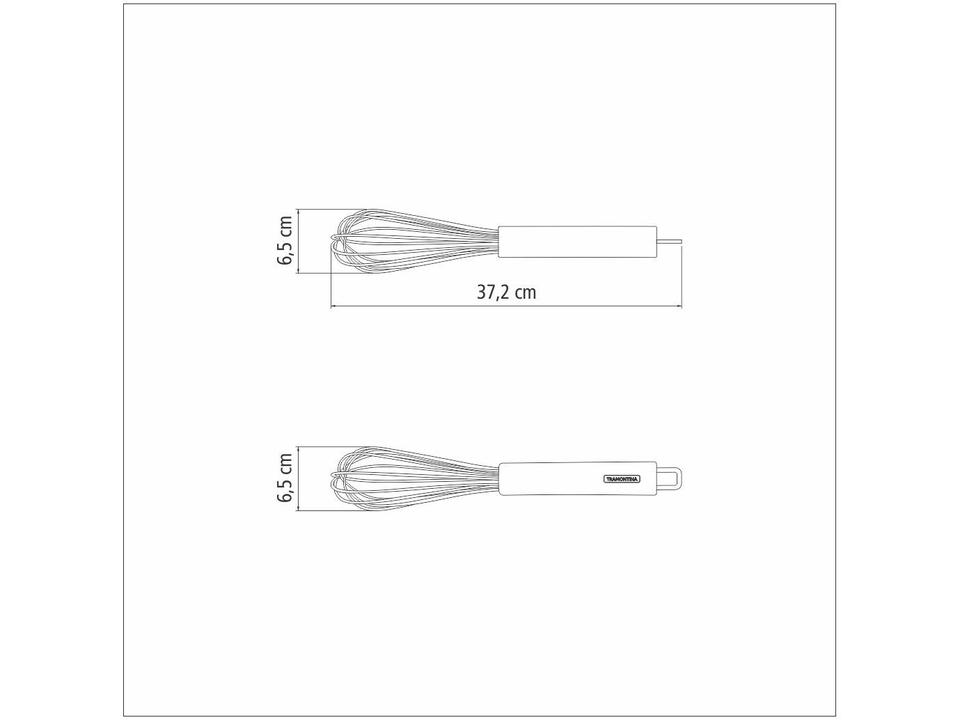 Batedor/Fuê Ovos e Massa Inox 37cm Tramontina - 5