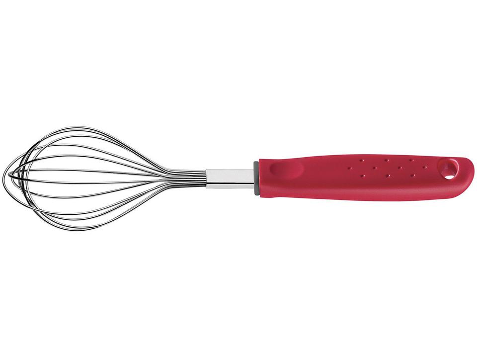 Batedor/Fuê Ovos e Massa Inox Vermelho 27,4cm - Tramontina Utilità 25624170