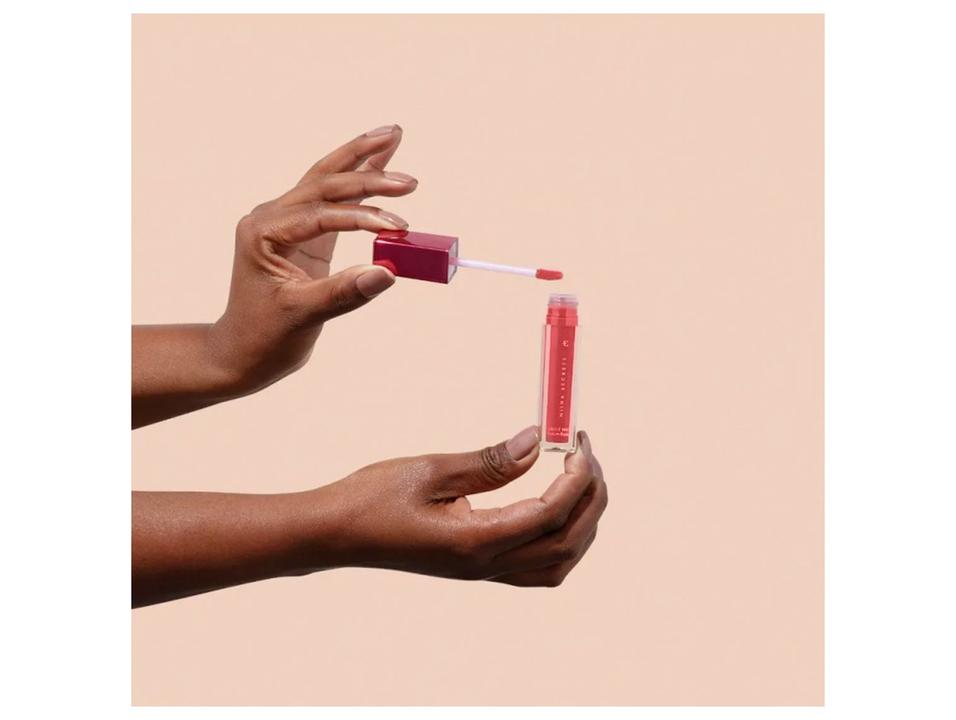 Batom Líquido Aveludado Eudora Niina Secrets Skinny Matte Vermelho Hibisco Longa duração 5ml - 3