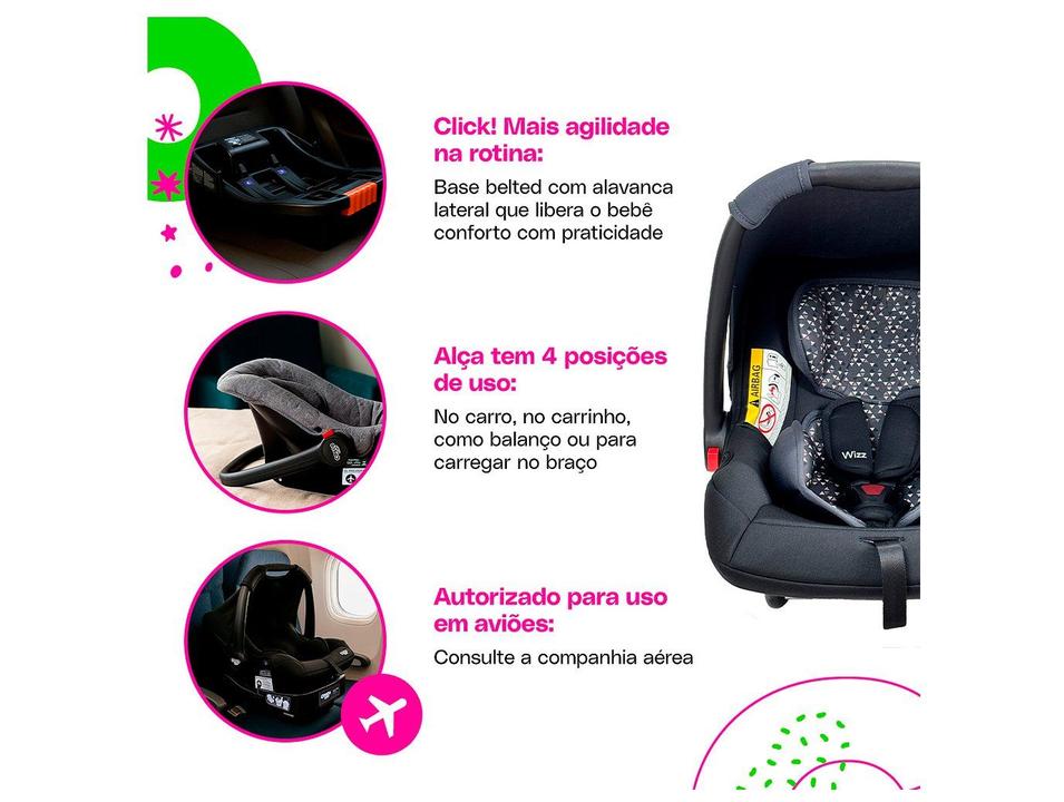 Bebê Conforto com Base Cosco Kids Wizz até 13kg - 1