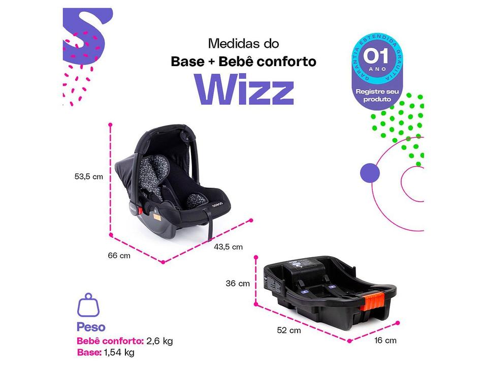 Bebê Conforto com Base Cosco Kids Wizz até 13kg - 4