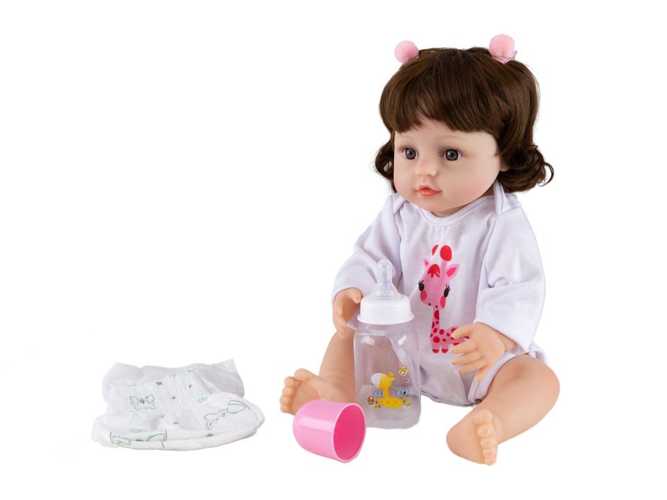 Bebê Girafinha Reborn DY0001-GF Lullie Dolls 48cm - 2