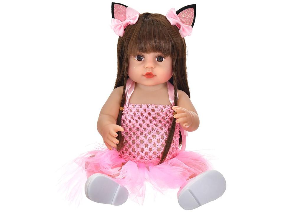 Bebê Reborn Gatinha DY0001-GT Lullie Dolls 48cm - 1