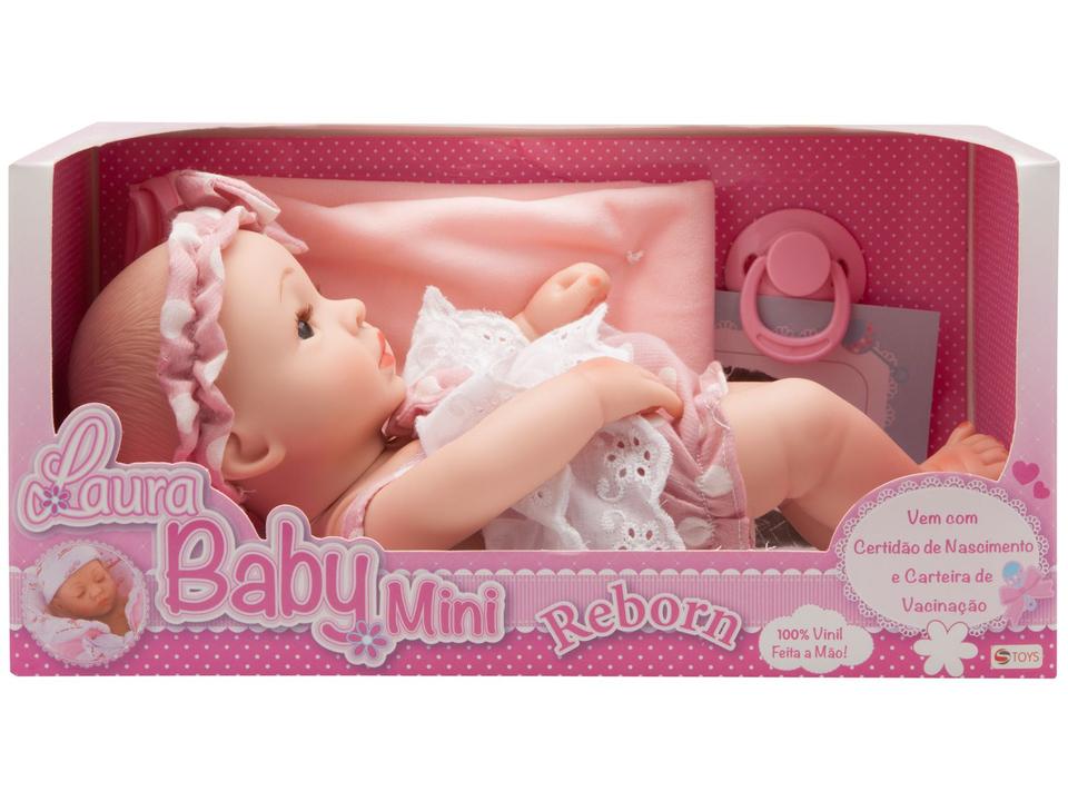 Bebê Reborn Mini Lauren Laura Baby 30cm - 9