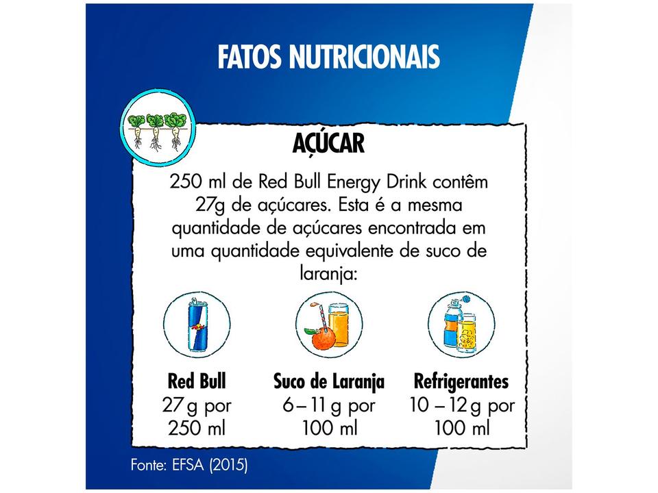 Bebida Energética Red Bull Energy Drink 250ml 4 Unidades - 6