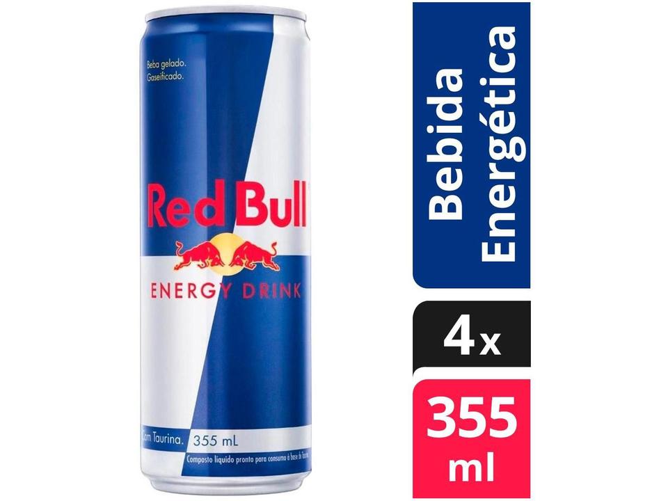 Bebida Energética Red Bull Energy Drink 355ml 4 Unidades - 1