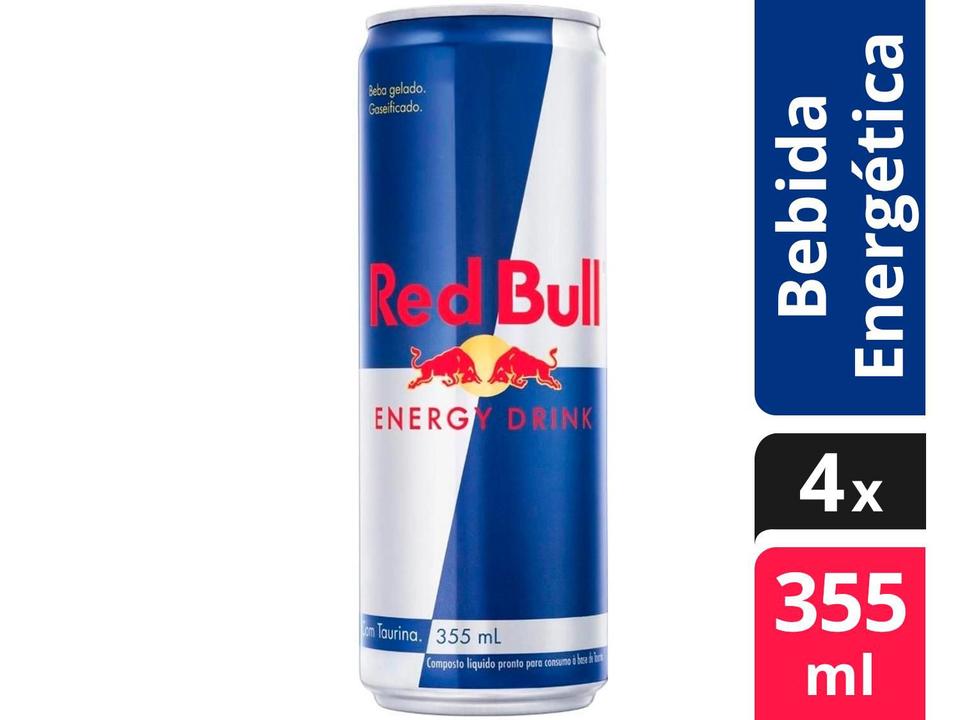 Bebida Energética Red Bull Energy Drink 355ml - 4 Unidades - 1