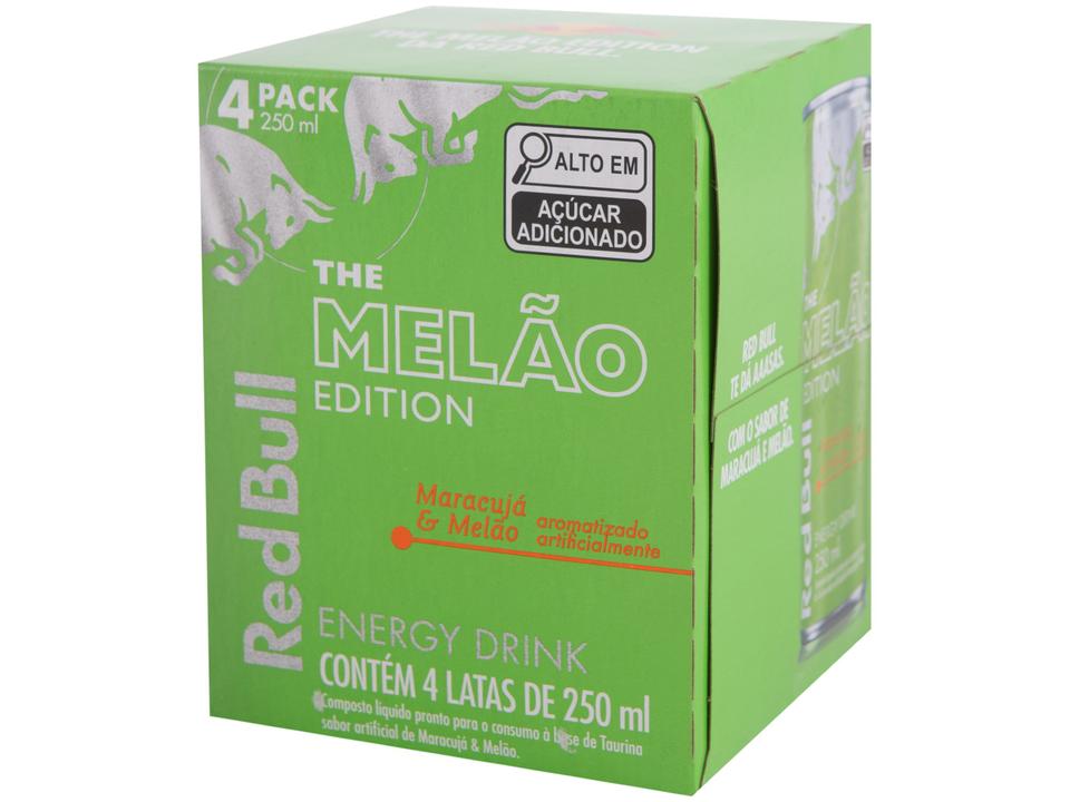 Bebida Energética Red Bull Energy Drink Edition Sugarfree Maracujá e Melão Zero Açúcar 250ml 4 Unidades - 11