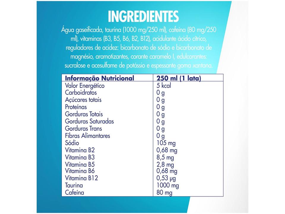Bebida Energética Red Bull Zero Açúcar 250ml 4 Unidades - 3