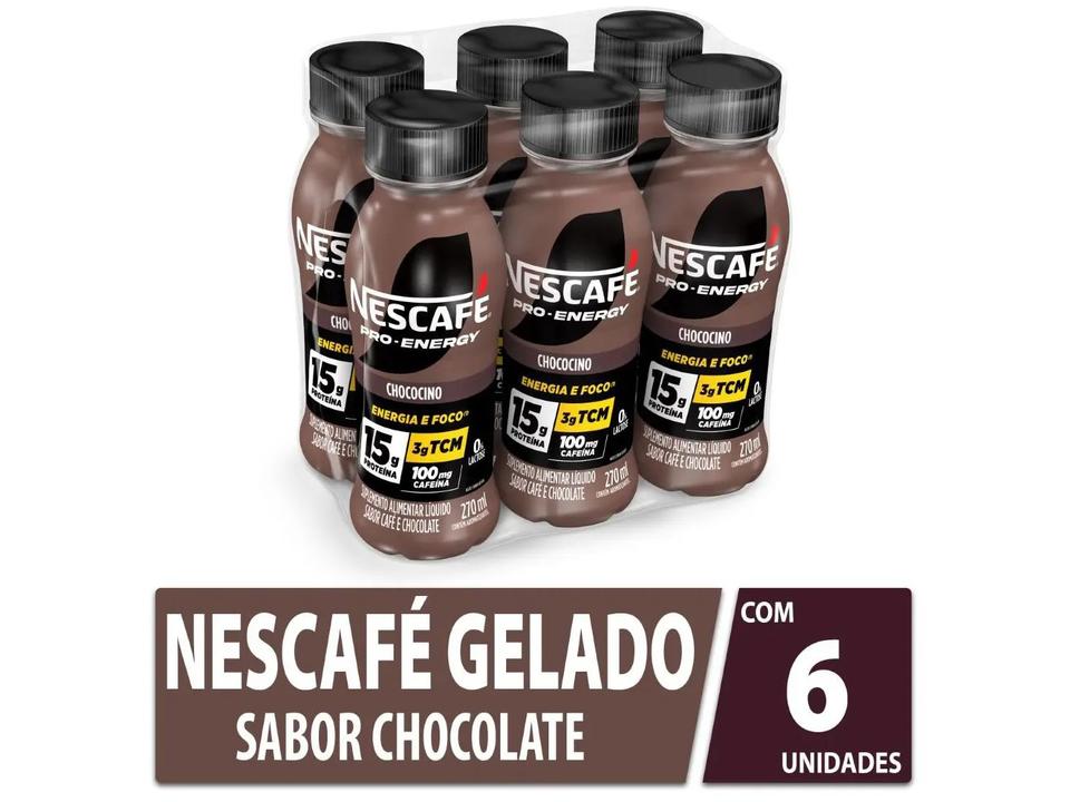 Bebida Lactea com 15g de Proteínas Nescafe Pro-Energy Chococino 270ml 6 unidades - 1