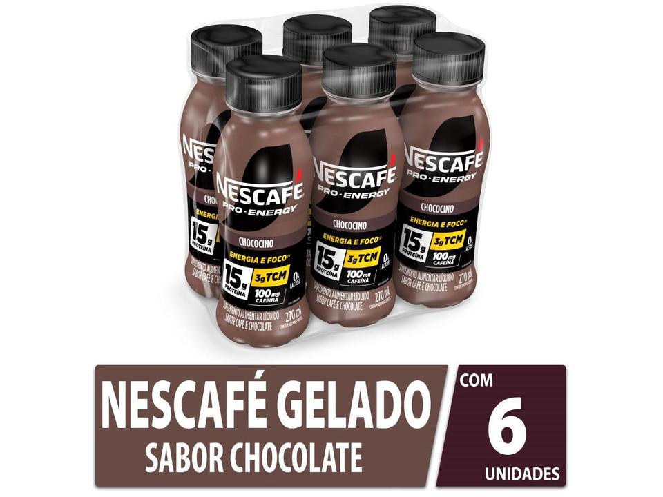 Bebida Lactea com 15g de Proteínas Nescafe Pro-Energy Chococino 270ml 6 unidades - 1