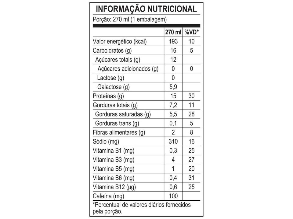 Bebida Lactea com 15g de Proteínas Nescafe Pro-Energy Chococino 270ml 6 unidades - 2