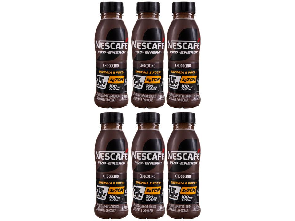 Bebida Lactea com 15g de Proteínas Nescafe Pro-Energy Chococino 270ml 6 unidades