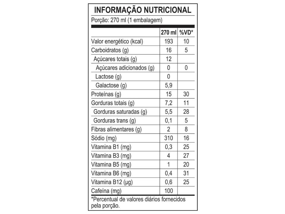 Bebida Lactea com 15g de Proteínas Nescafe Pro-Energy Chococino 270ml 6 unidades - 2