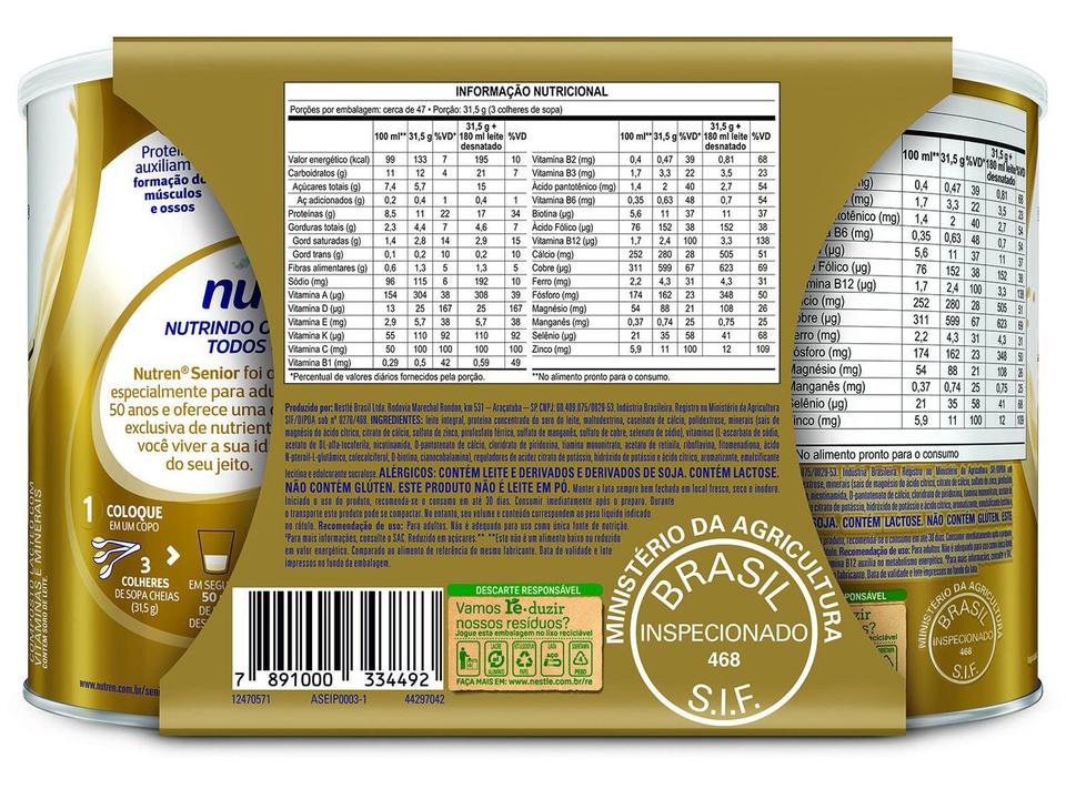 Bebida Láctea em Pó Nestlé Nutren Senior - 9