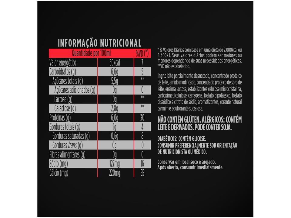 Bebida Láctea UHT 15g de Proteínas Danone YoPRO Morango Zero Açúcar 250ml 12 Unidades - 2