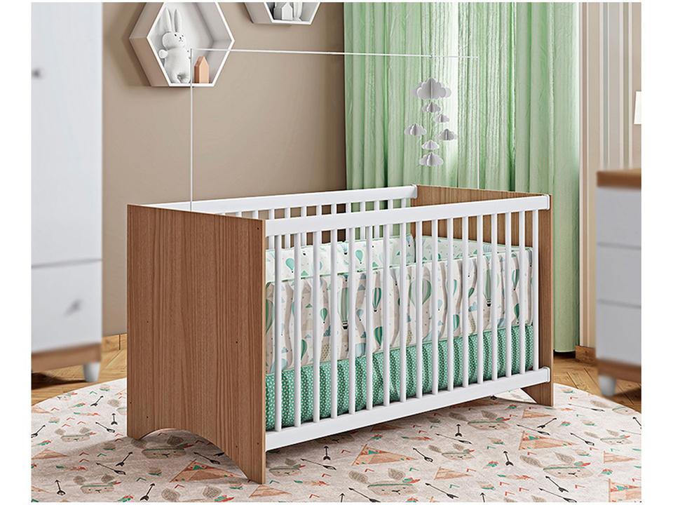 Berço Branco e Almendra Móveis Estrela Baby Gutti - 1