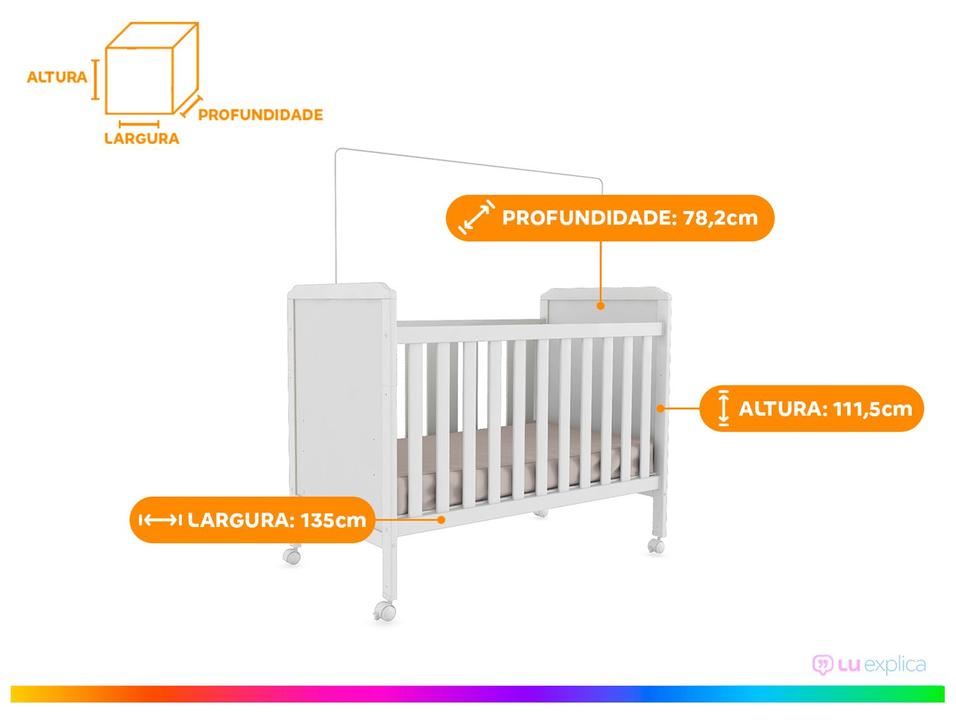 Berço Mini Cama Branco Moveis Peroba Anjinho - 4