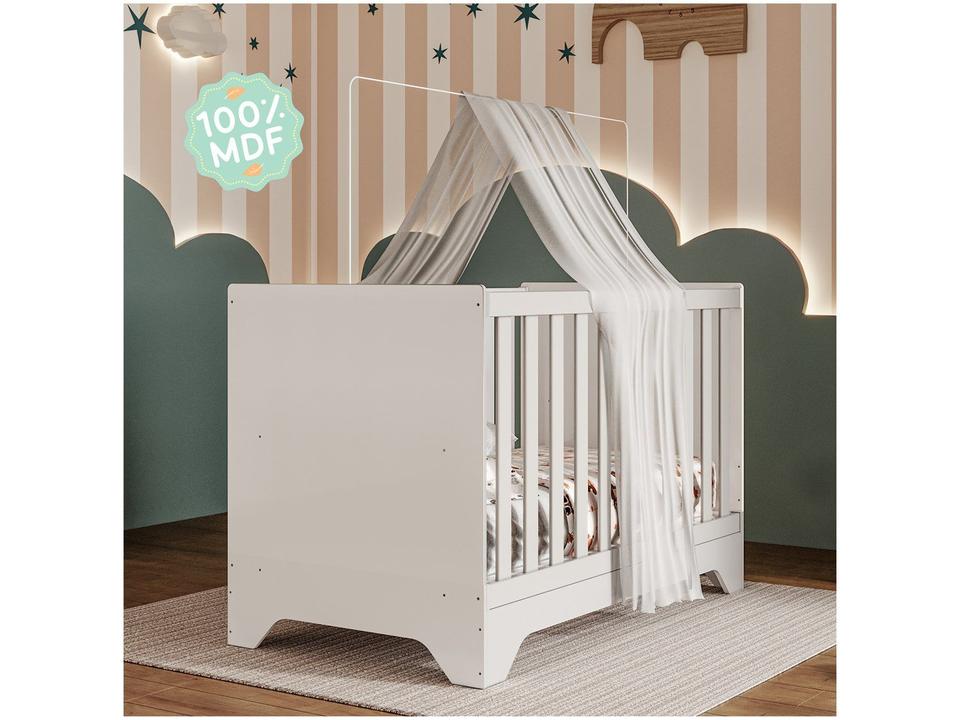 Berço Mini Cama Branco Moveis Peroba Encantare - 3