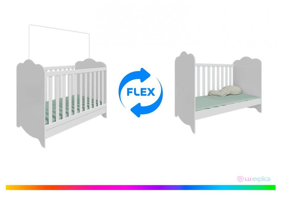 Berço Mini Cama Branco Moveis Peroba Harmonia - 1