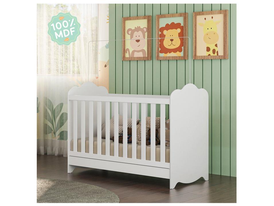 Berço Mini Cama Branco Moveis Peroba Harmonia - 3