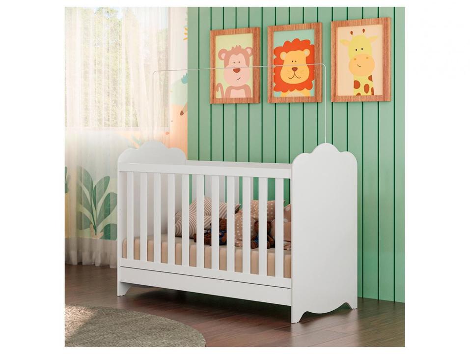 Berço Mini Cama Branco Moveis Peroba Harmonia - 3