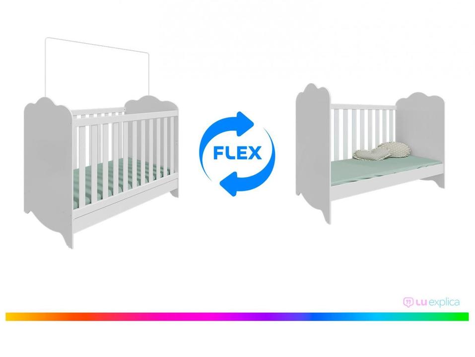 Berço Mini Cama Branco Moveis Peroba Harmonia - 2