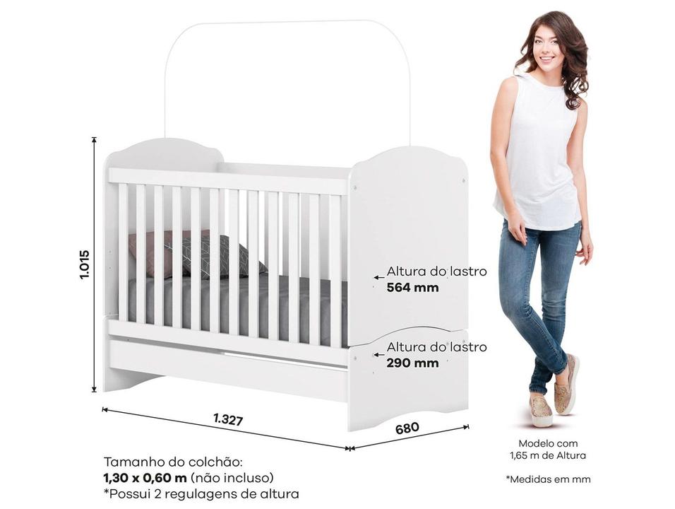Berço/Mini Cama Grade Fixa 2 Níveis de Altura Henn - 3