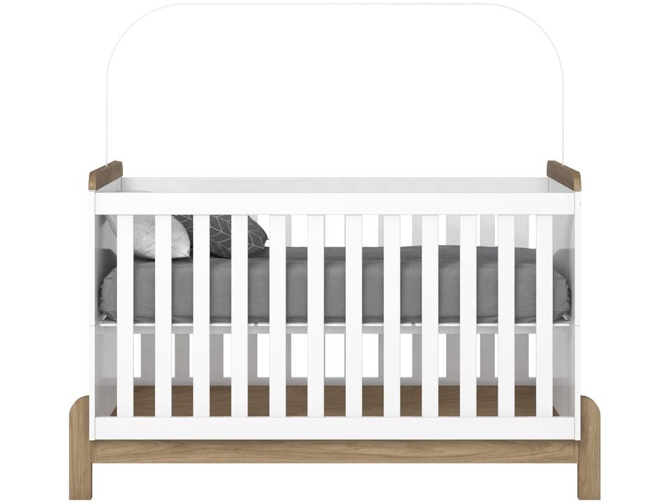 Berço Padrão Branco e Jequitibá Henn Ternura - 3