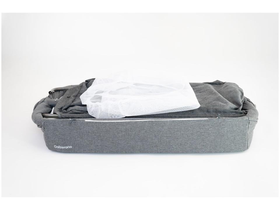 Berço Portátil com Colchão Galzerano Colin com Regulagem de Altura até 9kg Cinza - 9