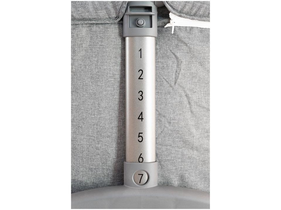 Berço Portátil com Colchão Galzerano Colin com Regulagem de Altura até 9kg Cinza - 7