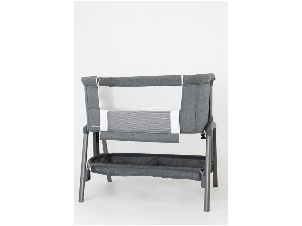 Berço Portátil com Colchão Galzerano Colin com Regulagem de Altura até 9kg Cinza - 2