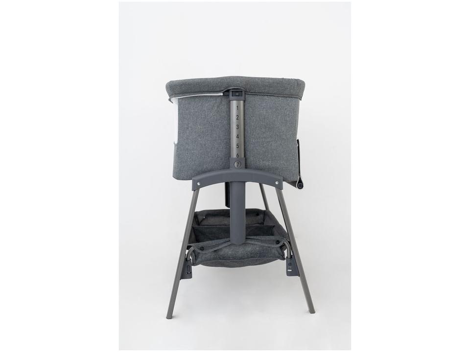 Berço Portátil com Colchão Galzerano Colin com Regulagem de Altura até 9kg Cinza - 6