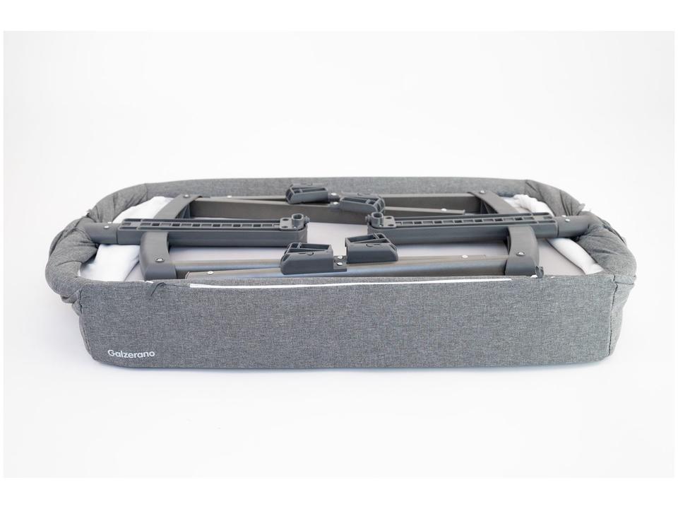 Berço Portátil com Colchão Galzerano Colin com Regulagem de Altura até 9kg Cinza - 8